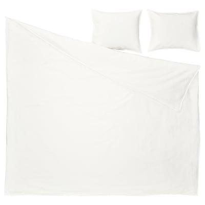 RUNDHAGTORN white bedding set: duvet, 2 pillows. Crisp, clean, simple design.
