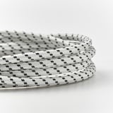 Black/white braided charging cable
