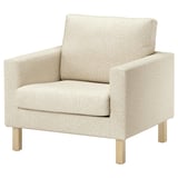 SALTSJÖBADEN Cover for armchair, Vittangi light beige/white