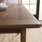 Brown wooden dining table