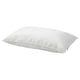 Option: White SKOGSFRÄKEN pillow with lyocell, cotton, recycled polyester fill for a fluffy, supportive sleep.