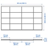 Illustration with measurements for the product: SKYTTA.