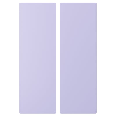 Two pastel purple panels, minimalist design.