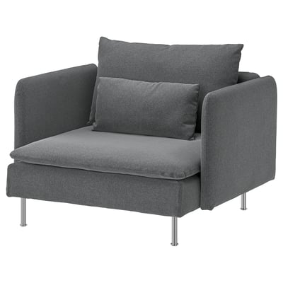 SÖDERHAMN Armchair, Johanneshov dark grey