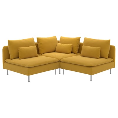 SÖDERHAMN Corner sofa, 3-seat, Kelinge dark yellow