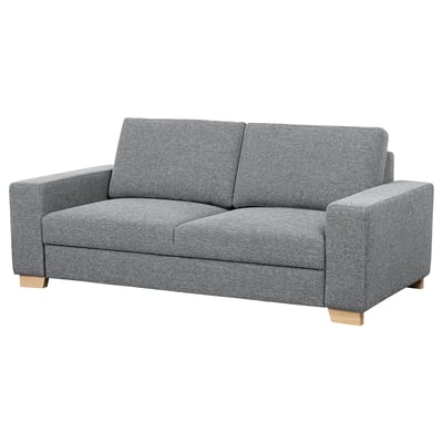 SÖRVALLEN grey 2-seat sofa: modern, minimalist, wooden legs, comfy cushions.