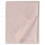 Red & white striped SOLFIBBLA blanket. Recycled cotton. Rectangular with geometric design.