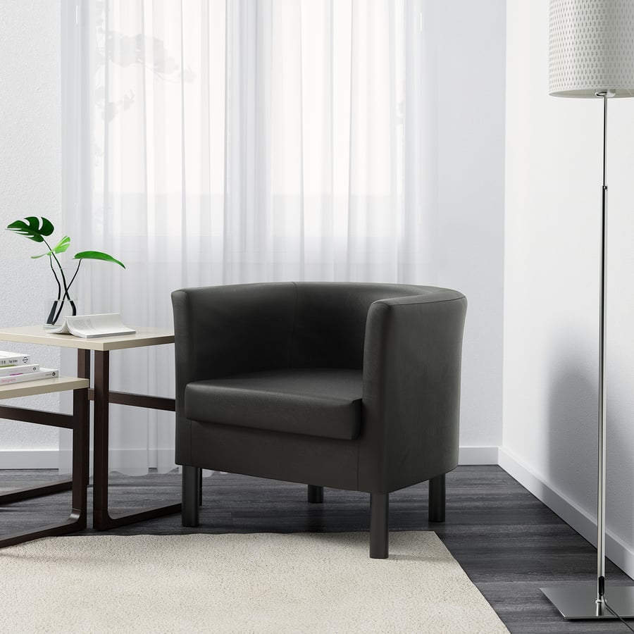 SOLSTA OLARP Armchair, Idhult black, Width 66 cm IKEA