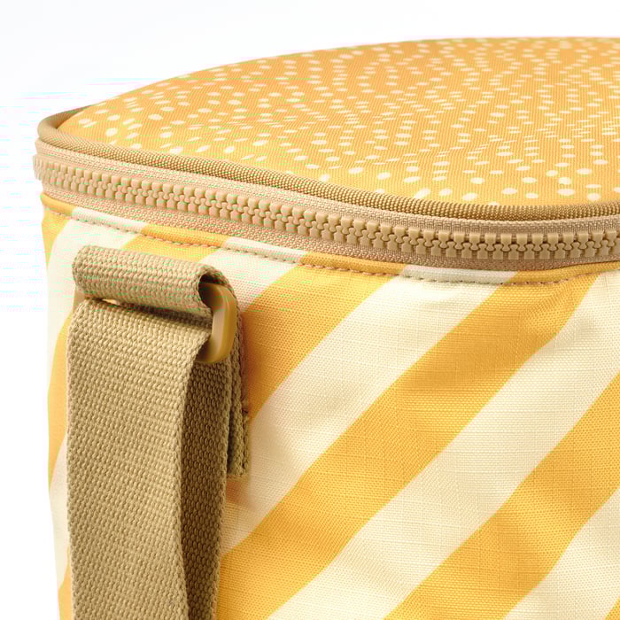 SOMMARFLOX Cooling bag, striped/bright yellow, 26x19x19 cm IKEA