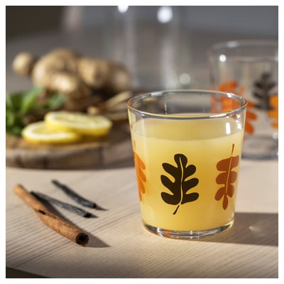 SPETSEKORRE Glass, leaves, 30 cl