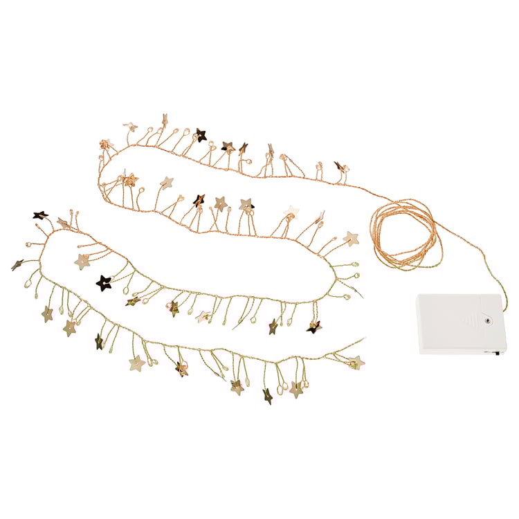 STRÅLA LED lighting chain with 80 lights batteryoperated mini/star
