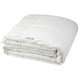 Folded white STRANDMOLKE duvet, soft cotton, quilted squares.
