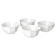 Four STRIMMIG stoneware bowls, simple design, scandinavian-japanese flower patterns.