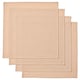 Option: Four beige rectangular cotton napkins neatly stacked, with a subtle textured weave and hemmed edges.