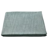 A SVARTSENAP tablecloth, a green-blue cotton, rectangular, and textured fabric designed for a decorative table setting.