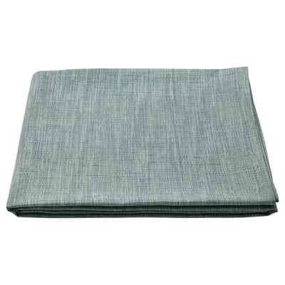 A SVARTSENAP tablecloth, a green-blue cotton, rectangular, and textured fabric designed for a decorative table setting.