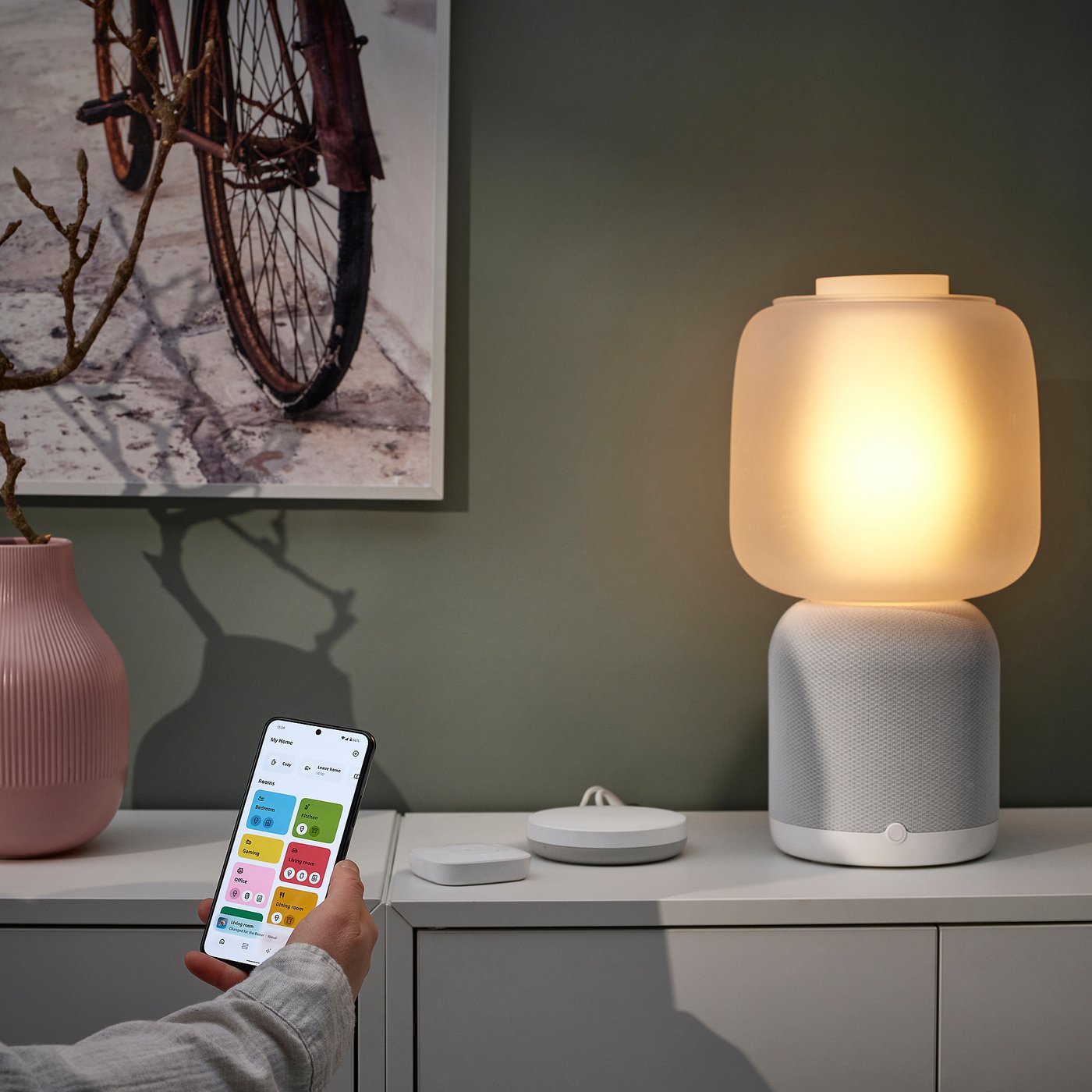 SYMFONISK / DIRIGERA sound remote with hub kit, gen 2 smart/white