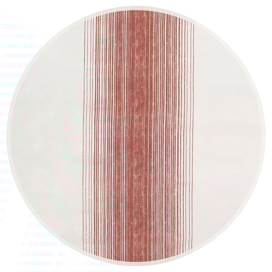 TAGGSIMPA tablecloth, white/red round, 150 cm IKEA