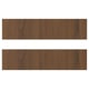 Two brown wooden panels, smooth and rectangular, with a walnut finish.