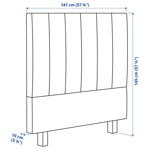 Illustration with measurements for the product: TJÅLLE.