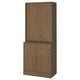 Option: A TONSTAD cabinet in brown wood, featuring two sections with soft-close doors and adjustable shelves, combining classic and elegant design.