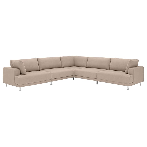 UPPÅKRA Modular corner sofa, 6 seat, Samsala grey-beige
