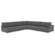 UPPÅKRA Modular corner sofa, 6 seat, with open end, left/Johanneshov dark grey