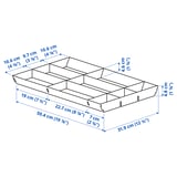 Illustration with measurements for the product: UPPDATERA.