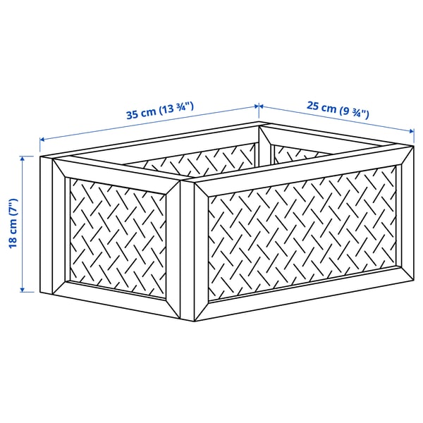 Illustration with measurements for the product: VÄLTNING.
