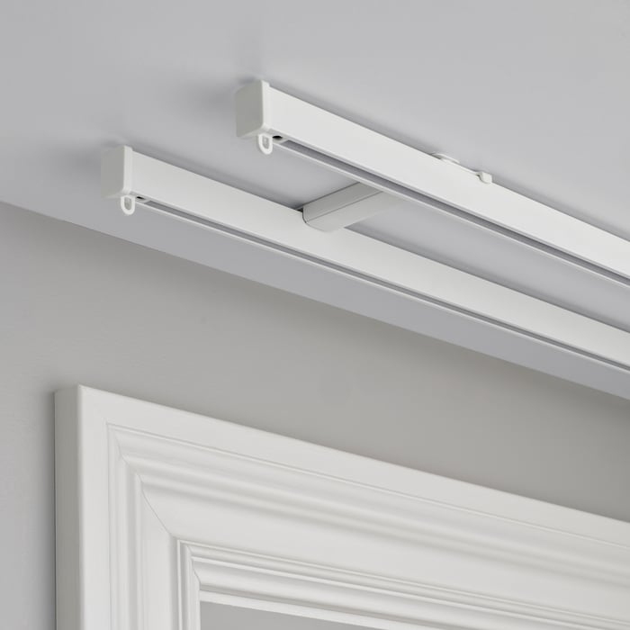VIDGA Ceiling bracket for 2 curtain rails white IKEA