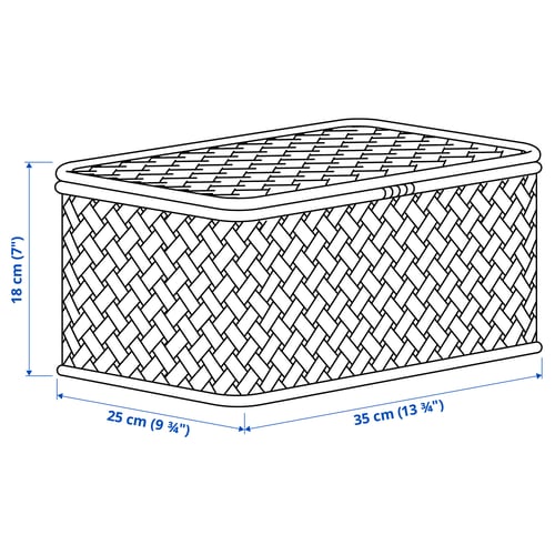 VIELÅNGEN Box with lid, 25x35x18 cm