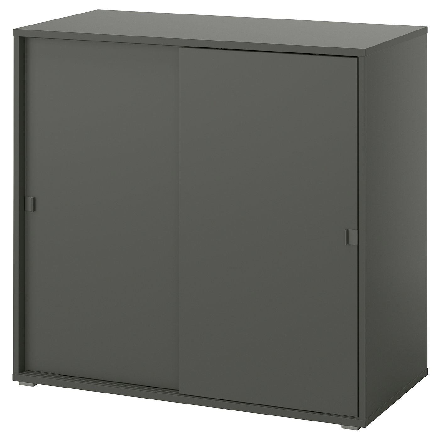 VIHALS with sliding doors, dark grey, 95x47x90 cm IKEA