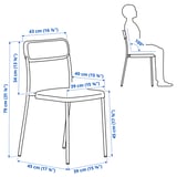 Illustration with measurements for the product: VIHALS.