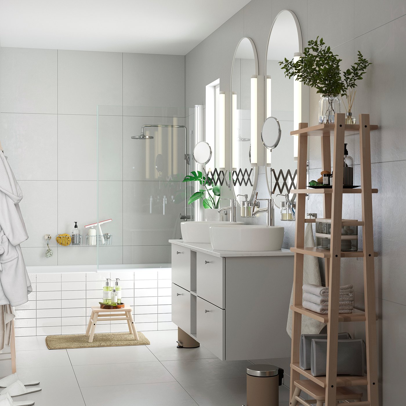 VILTO shelving unit, birch, 46x150 cm - IKEA