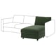 VIMLE Chaise longue section, Johanneshov dark green