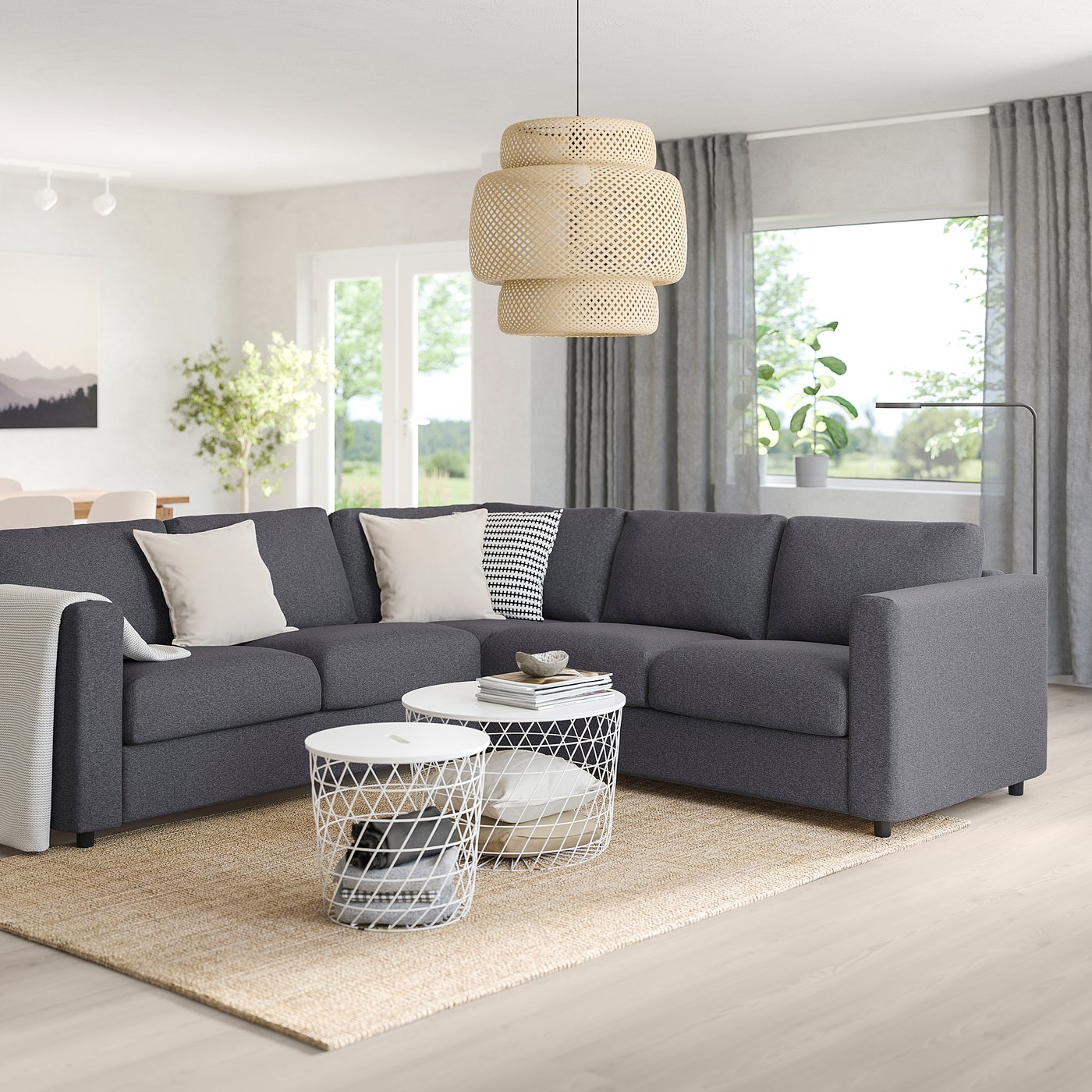 VIMLE corner sofa, 4-seat, Gunnared medium grey - IKEA