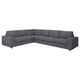 VIMLE sectional sofa, grey, sleek modern design, l-shape, comfy cushions.