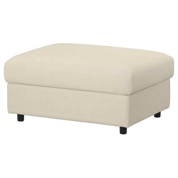 VIMLE Footstool with storage, Knäbäck light beige
