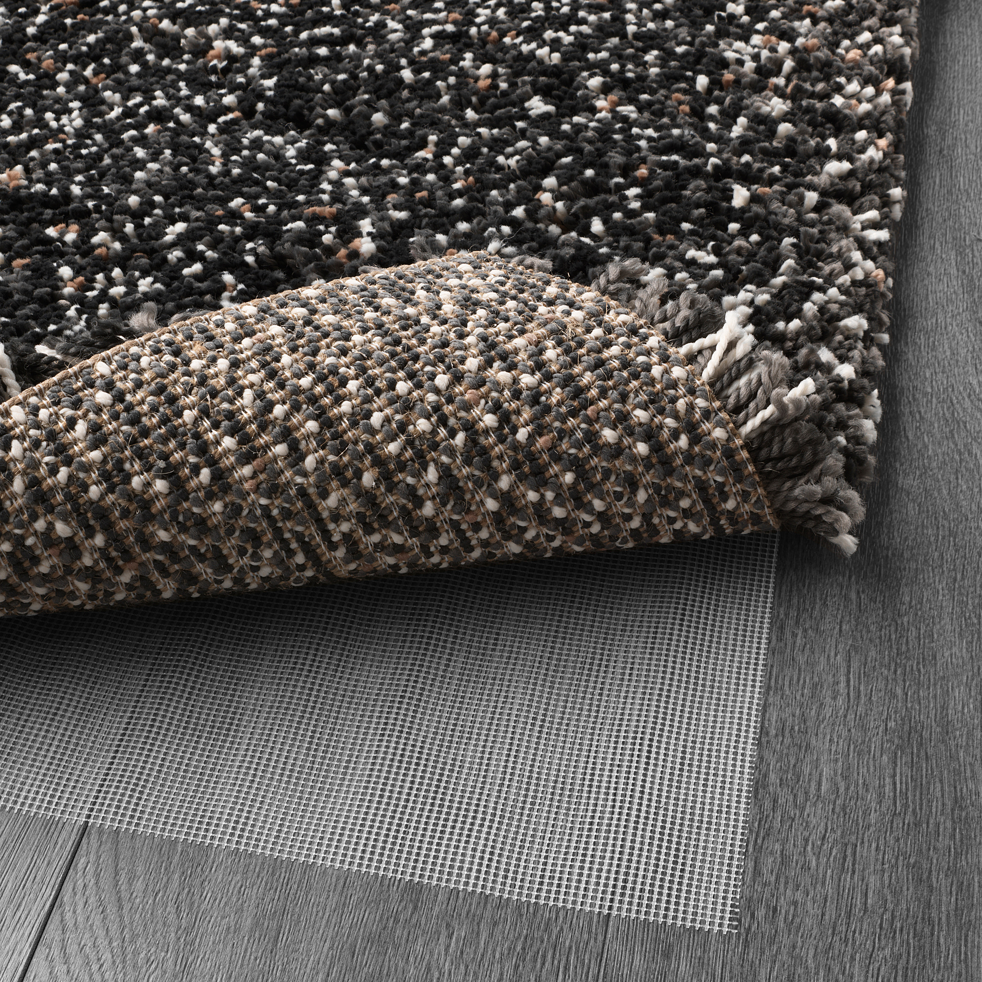 VINDUM Rug, high pile, dark grey, 200x270 cm IKEA