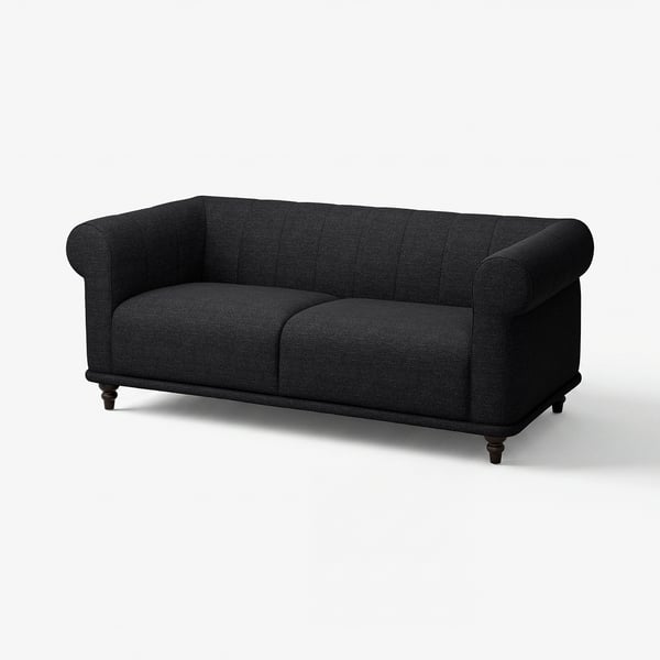 VISKAFORS 2-seat sofa, Lejde anthracite/brown