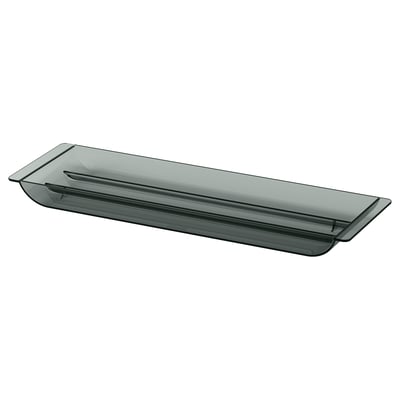 VISSLAÅN Drawer organiser, grey, 35x11x3 cm