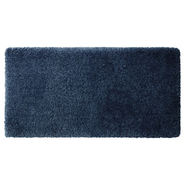 ALMTJÄRN Tapete de casa de banho, azul escuro, 60x120 cm