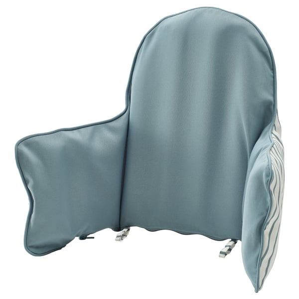 Assento elevatório para bebê azul ANTILOP, reversível e inflável, macio e seguro para jantar.