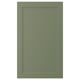 Uma porta de armário AXSTAD verde com um design de painel.