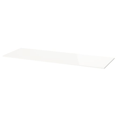 BESTÅ Painel superior, brilh branco, 120x42 cm