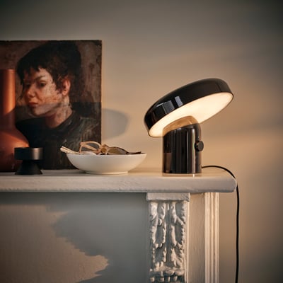 BLOMPRAKT Candeeiro c/coluna Bluetooth, preto