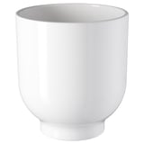 Floreira de cerâmica branca DRÖMSK. Design redondo e suave. Ideal para decoração de casa.