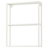Estante aberta ENHET branca; design minimalista; 3 camadas; estrutura de aço e prateleiras.