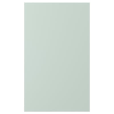 Um produto ENHET verde claro com um acabamento liso. Sua forma retangular e agora mostrada com detalhes adicionais.