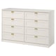FÅGELFJÄLLET Cómoda c/8 gavetas, branco-bege, 160x51x101 cm